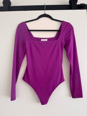 Babaton Vivid Fuchsia Square Neck Bodysuit